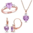 thumbnail image 1 of Everly Women's Created Sapphire and Created Amethyst Rose Gold Plated Jewelry Set, 1 of 9