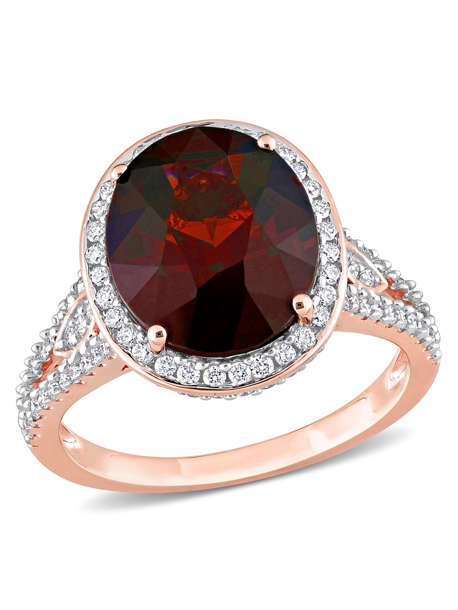 Everly Women's Garnet 14K Rose Gold Engagement Ring
