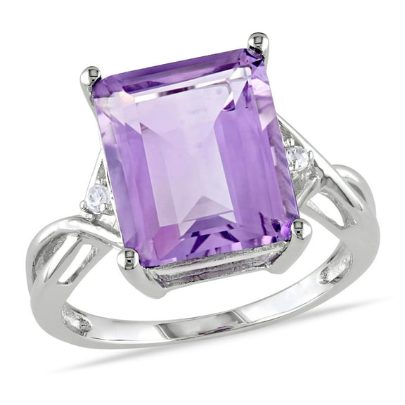Everly Women's Amethyst and Topaz Sterling Silver Ring