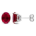 thumbnail image 1 of Everly Women's Created Ruby Sterling Silver Earrings, 1 of 6