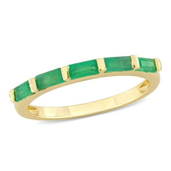 Everly Women's Emerald 10k Yellow Gold Ring