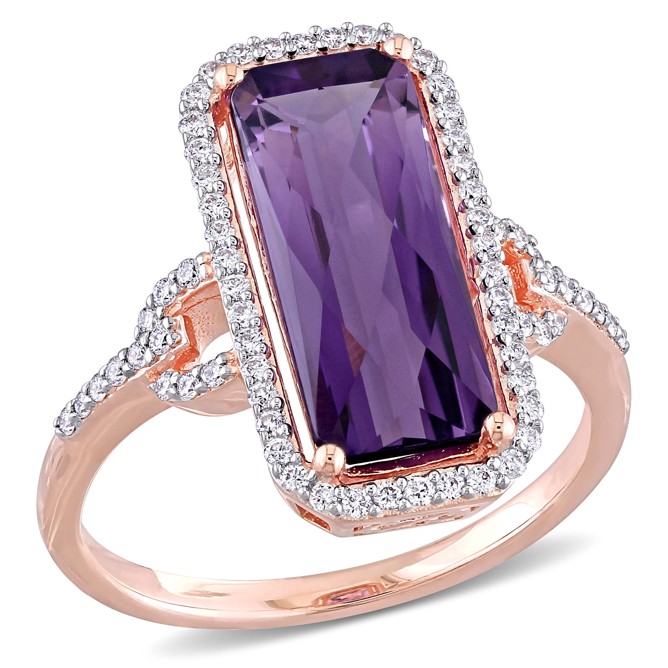Everly Women's Amethyst 14k Rose Gold Ring