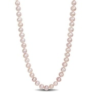 Everly Women's 6.5-7mm Cultured Freshwater Pink Pearl Sterling Silver Pearl String Necklace
