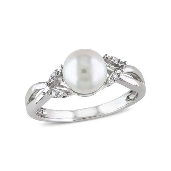 Everly Women's Cultured Pearl and Diamond 10k White Gold Ring