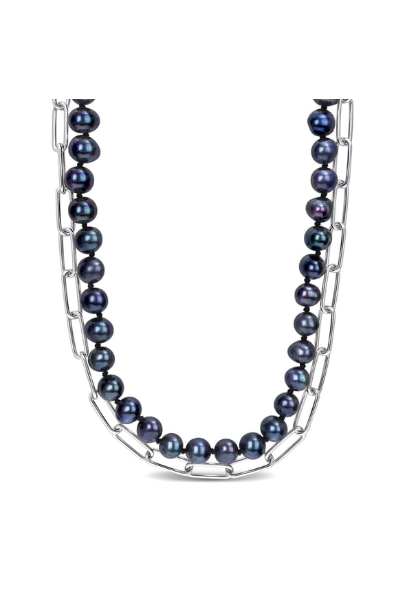 Women's Cultured Pearl Sterling Silver Necklace