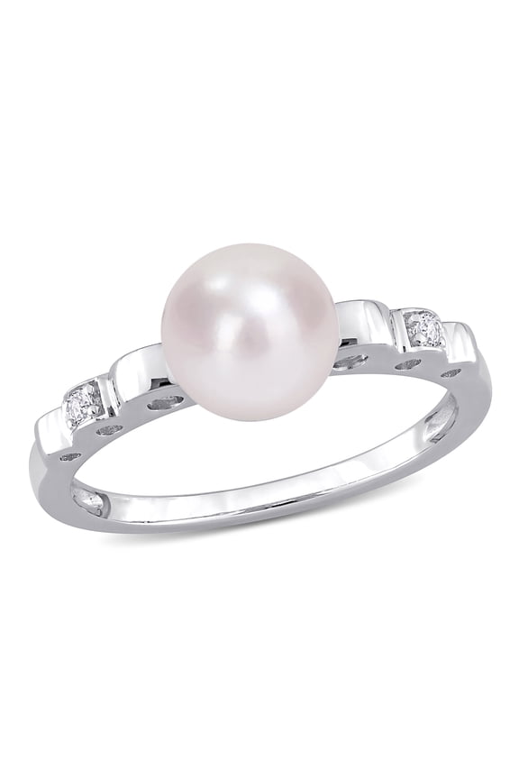 Women's Cultured Pearl Sterling Silver Ring