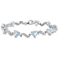 thumbnail image 1 of Everly Women's Topaz Sterling Silver Tennis Bracelet Jewelry Set, 1 of 6