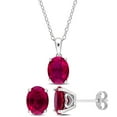 thumbnail image 1 of Everly Women's Created Ruby Sterling Silver Jewelry Set, 1 of 7