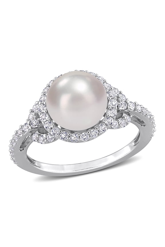 Women's Cultured Pearl Sterling Silver Ring