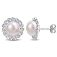 thumbnail image 1 of Everly Women's Cultured Pearl Sterling Silver Earrings, 1 of 6