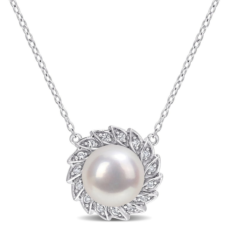 ★TATIANA★ Petite Oval Pearl NecklaceNZ1099 Everly Women's Cultured Pearl Sterling Silver Necklace
