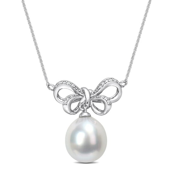 Everly Women's 9.5mm Cultured South Sea Pearl 10k White Gold Pendant