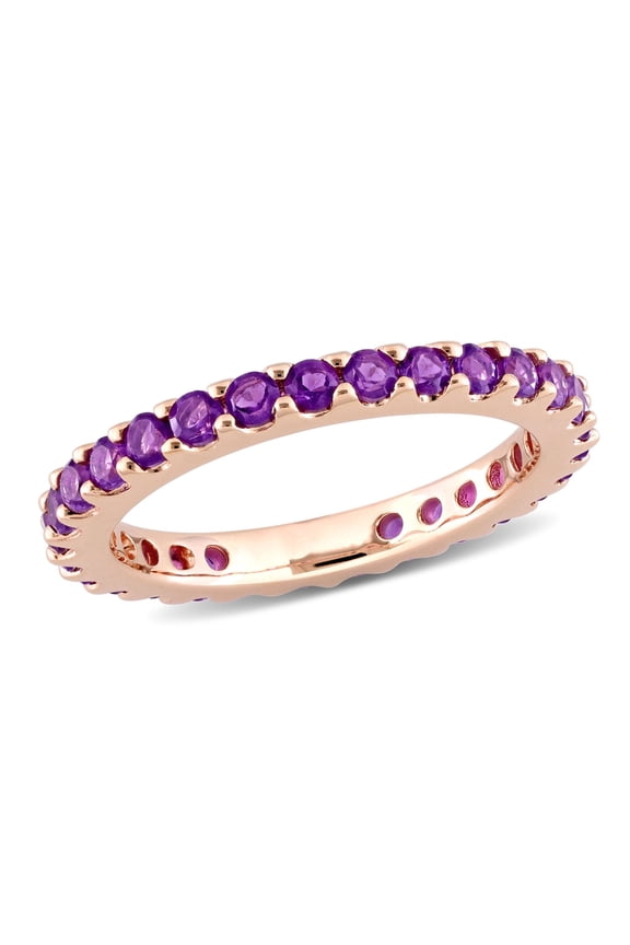 Women's Amethyst 10k Rose Gold Ring