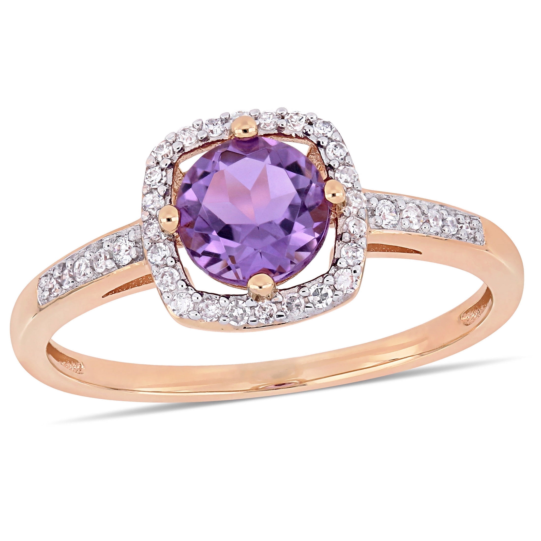 Everly Women's Amethyst 10k Rose Gold Ring