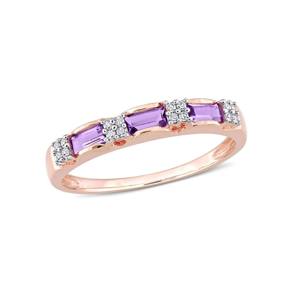 Everly Women's Amethyst 10k Rose Gold Ring