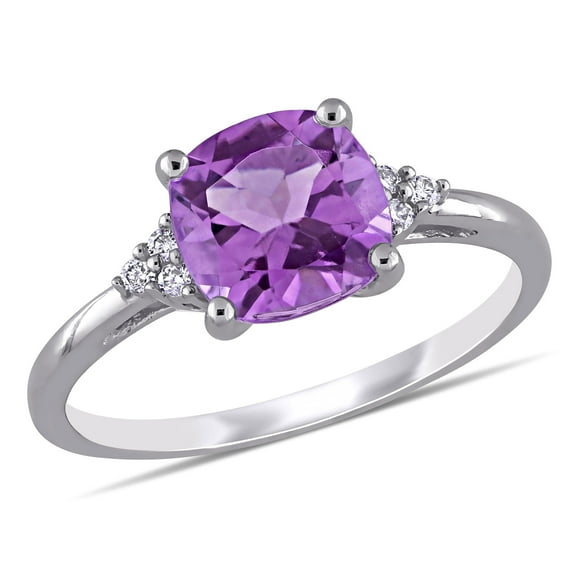 Everly Women's Amethyst 10k White Gold Ring