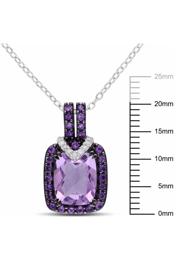 Women's Amethyst Sterling Silver Necklace