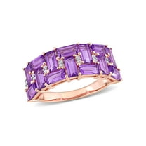 Everly Women's Amethyst and Diamond 10k Rose Gold Ring