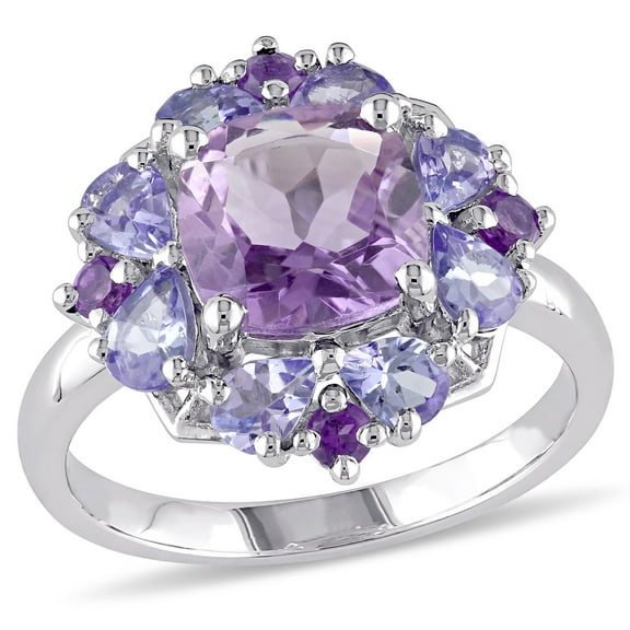Everly Women's Amethyst and Tanzanite Sterling Silver Ring