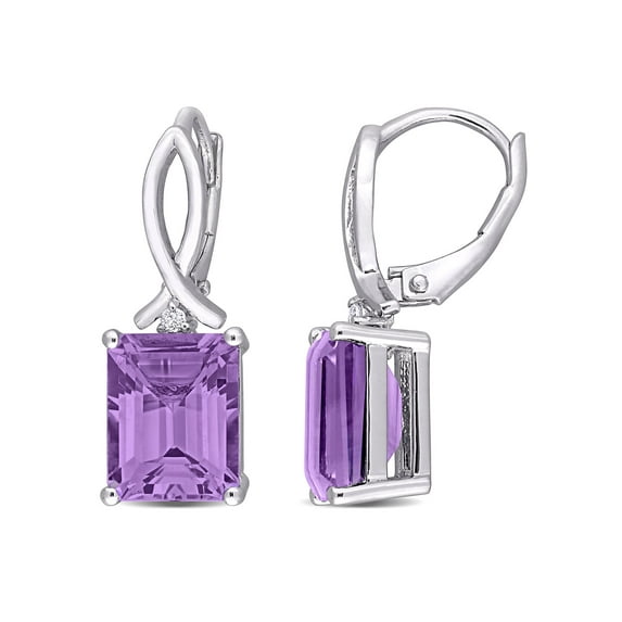 Everly Women's Amethyst and Topaz Emerald Sterling Silver Earrings
