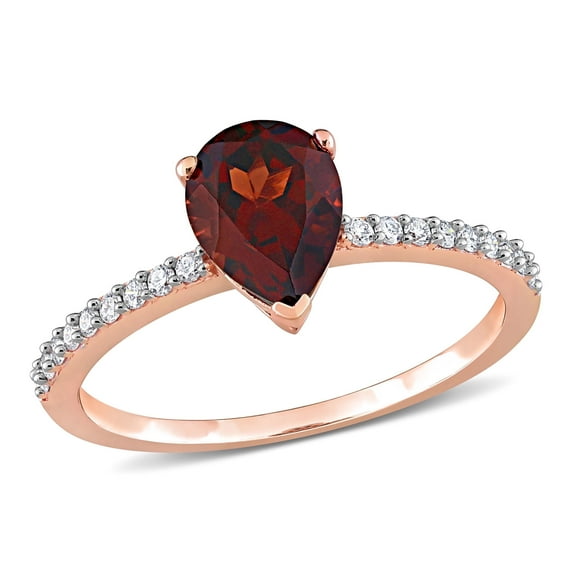 Everly Women's Garnet 14k Rose Gold Ring