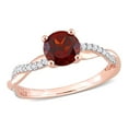 thumbnail image 1 of Everly Women's Garnet 14k Rose Gold Ring, 1 of 1