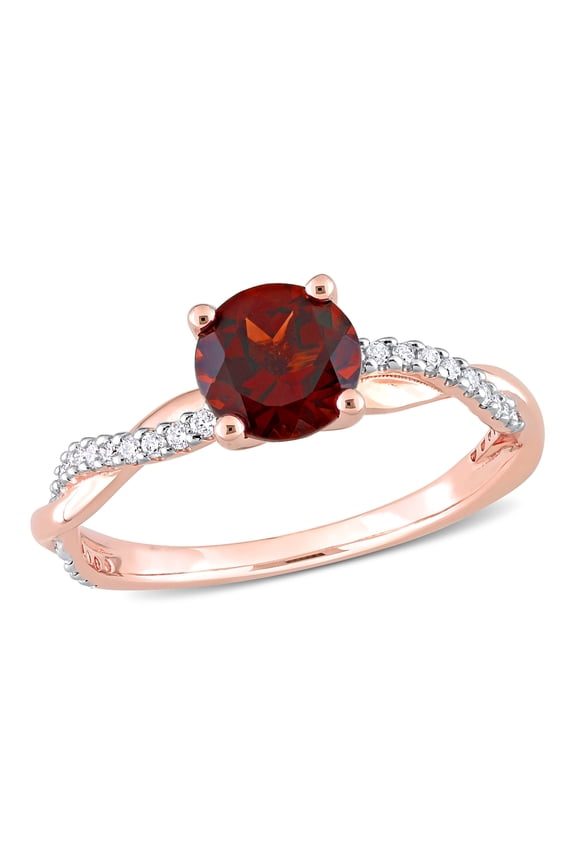 Women's Garnet 14k Rose Gold Ring