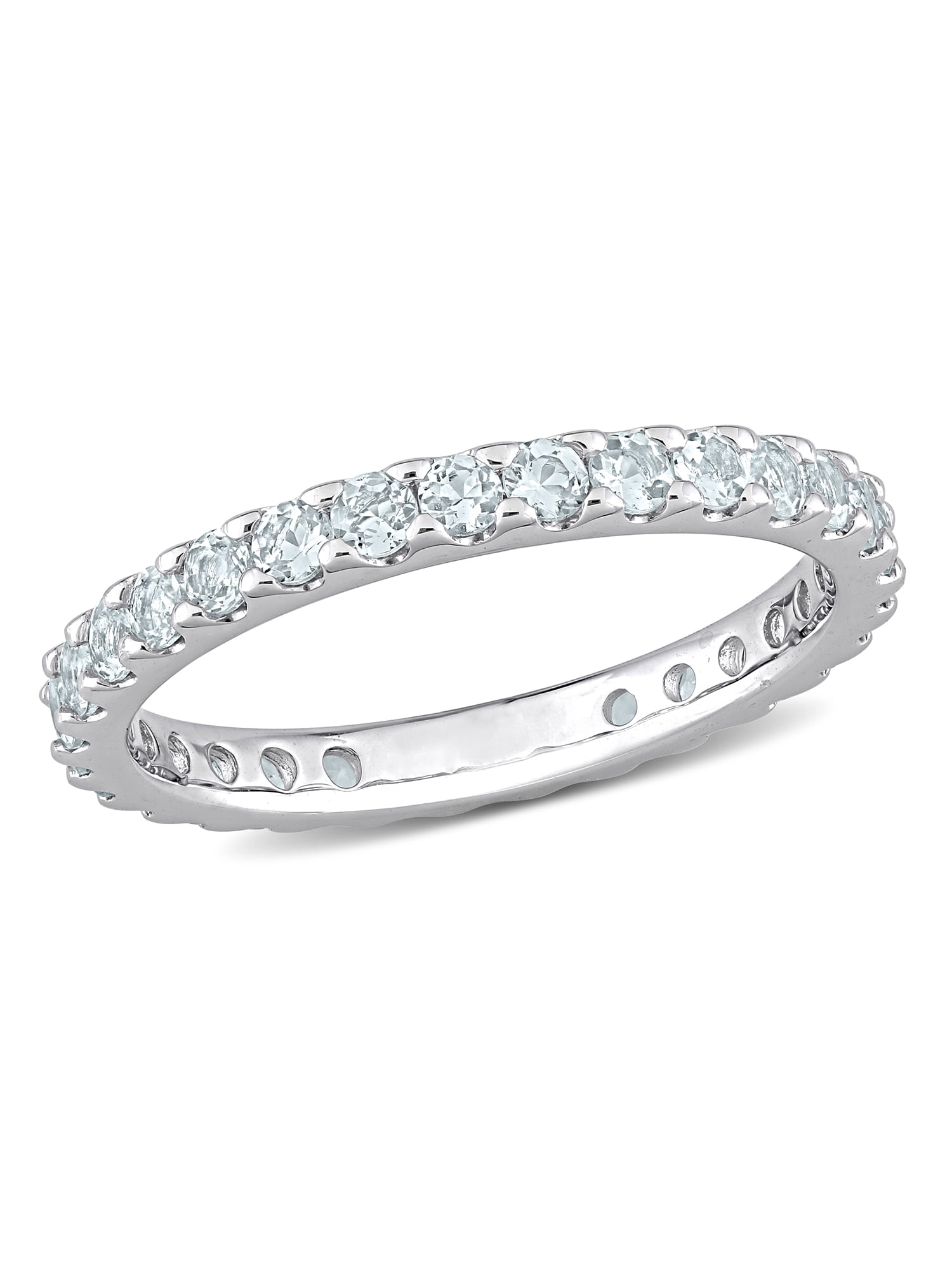 Everly Women's Aquamarine 10k White Gold Ring