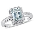 thumbnail image 1 of Everly Women's Aquamarine 10k White Gold Ring, 1 of 10