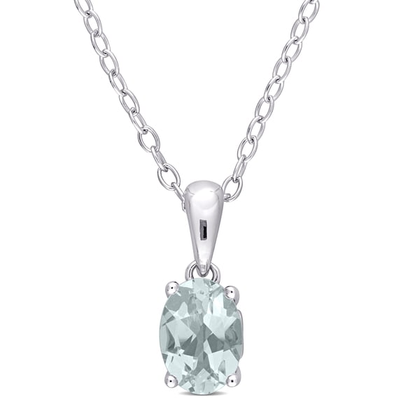 Everly Women's Aquamarine Sterling Silver Necklace