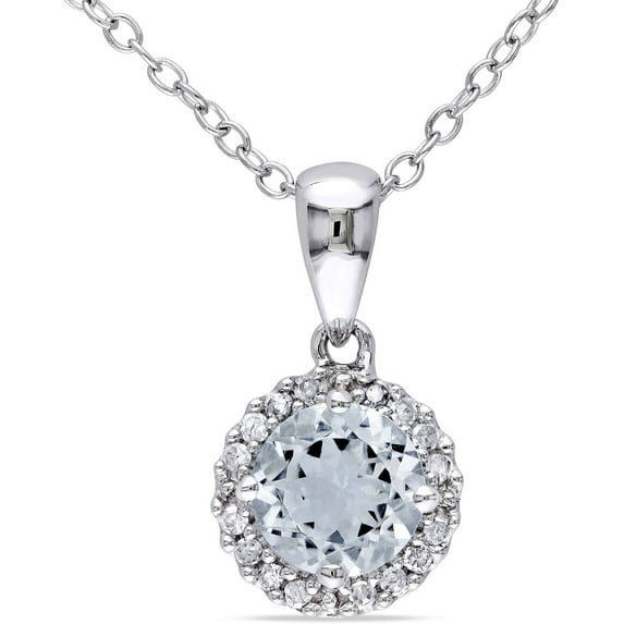 Everly Women's Aquamarine Sterling Silver Necklace