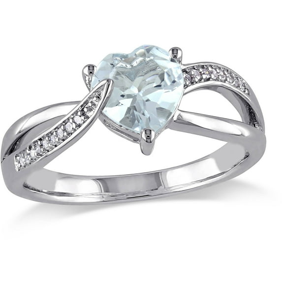 Everly Women's Aquamarine Sterling Silver Ring