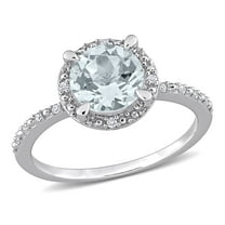 Everly Women's Aquamarine Sterling Silver Ring