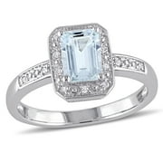 Everly Women's Aquamarine Sterling Silver Ring
