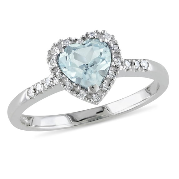 Everly Women's Aquamarine Sterling Silver Ring