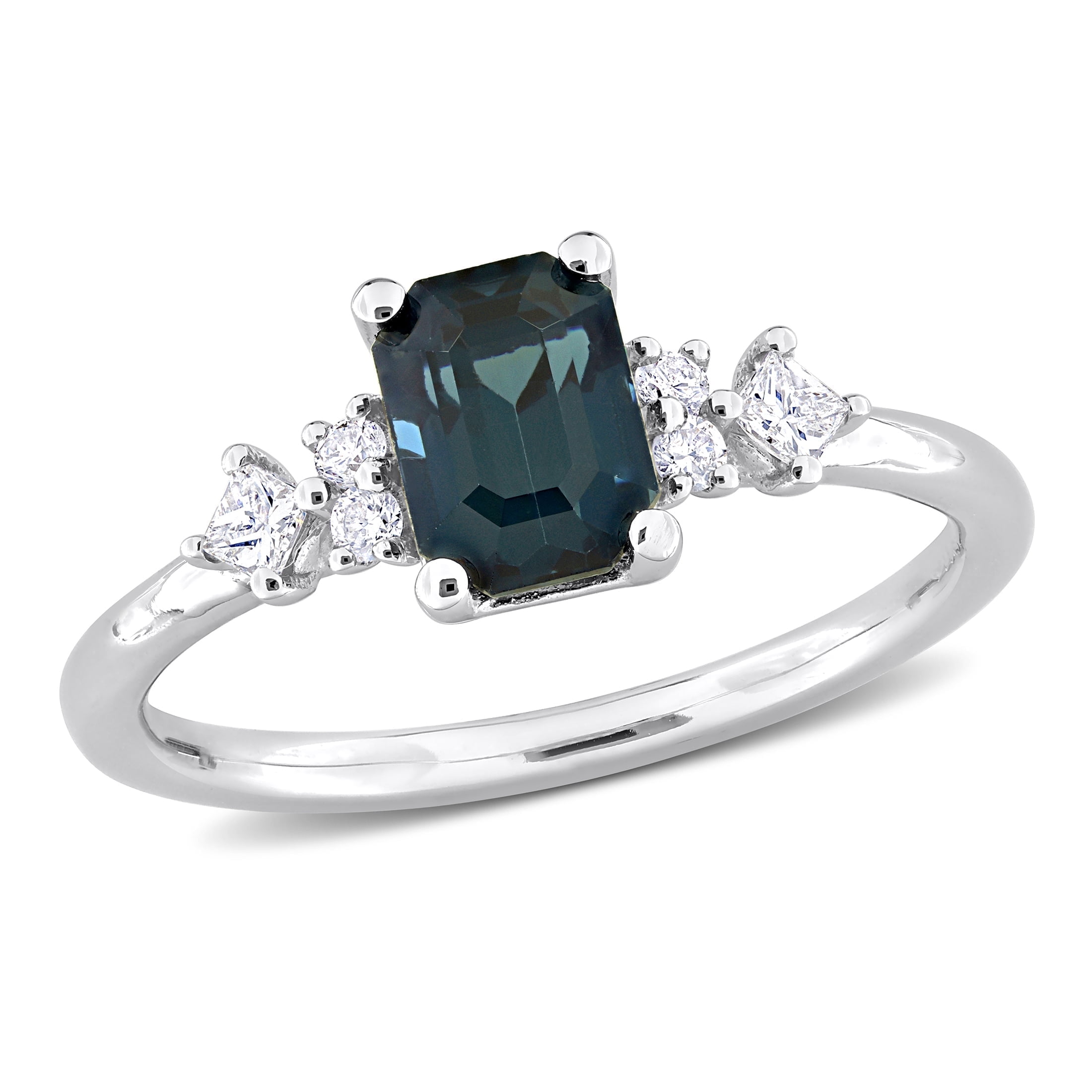 Everly Women's Diamond and Spinel 14k White Gold Ring