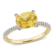 Everly Womens Citrine 10k Yellow Gold Ring