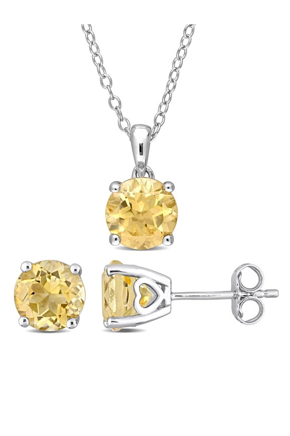 Women's Citrine Sterling Silver Earrings