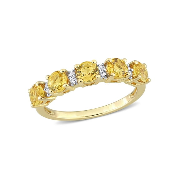 Everly Women's Citrine Yellow Gold Plated Ring