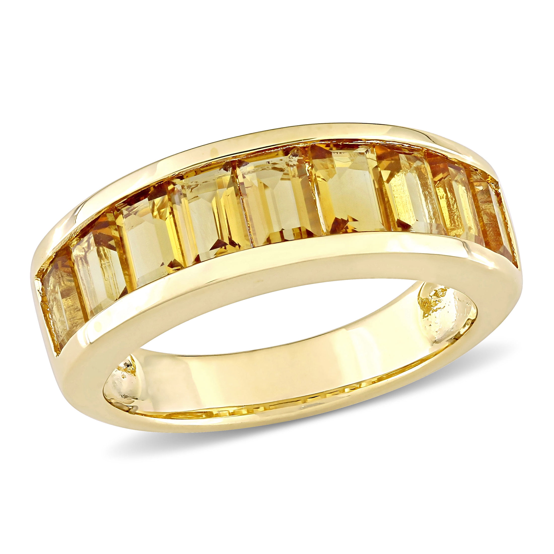 Everly Women's Citrine Yellow Gold Plated Ring
