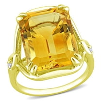 Everly Women's Citrine and Topaz Yellow Gold Plated Ring