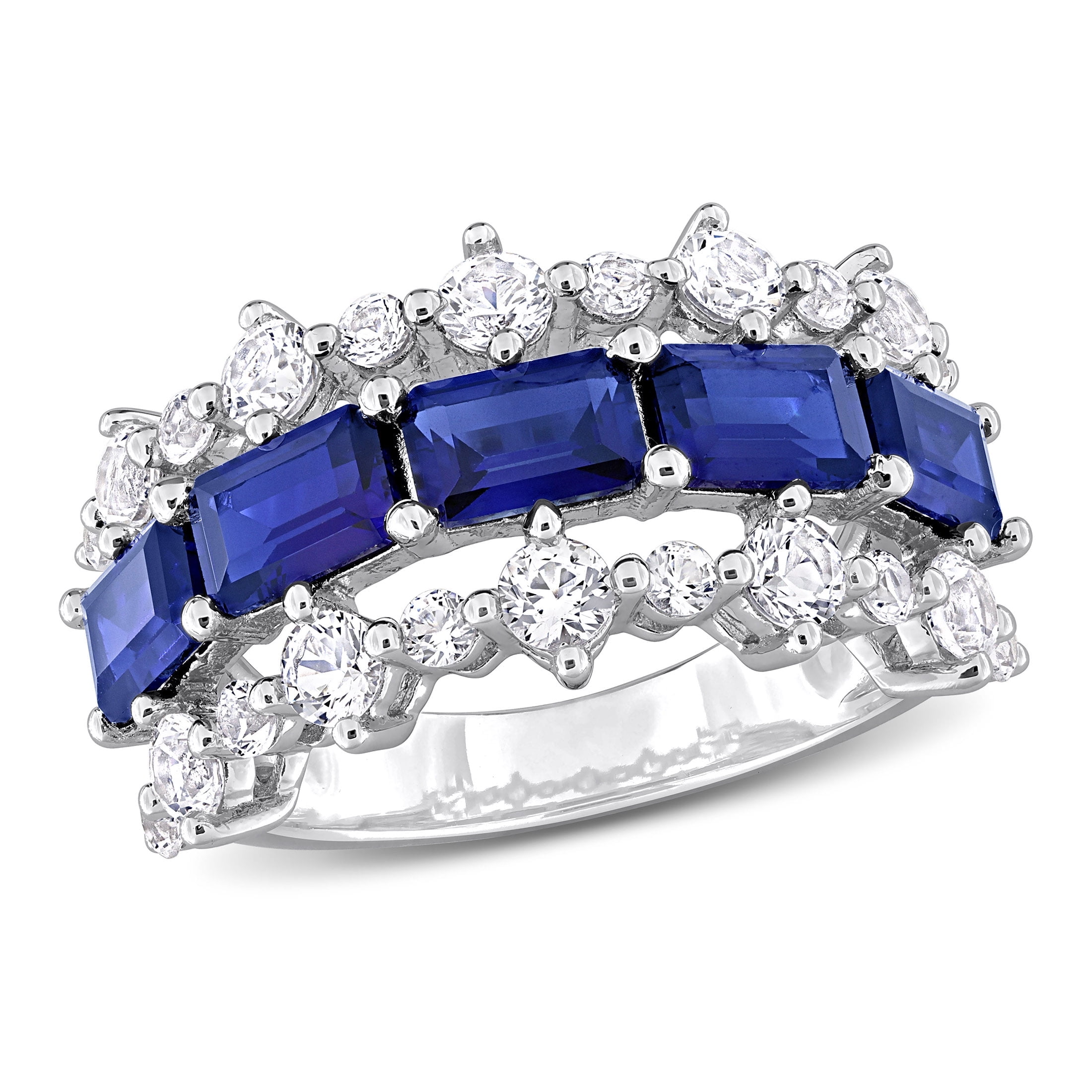 Everly Women's Created Sapphire Sterling Silver Ring