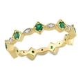 thumbnail image 1 of Everly Women's Created Emerald 10k Yellow Gold Ring, 1 of 8