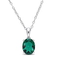 thumbnail image 1 of Everly Women's Created Emerald Sterling Silver Necklace, 1 of 6