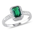 thumbnail image 1 of Everly Women's Created Emerald Sterling Silver Ring, 1 of 8