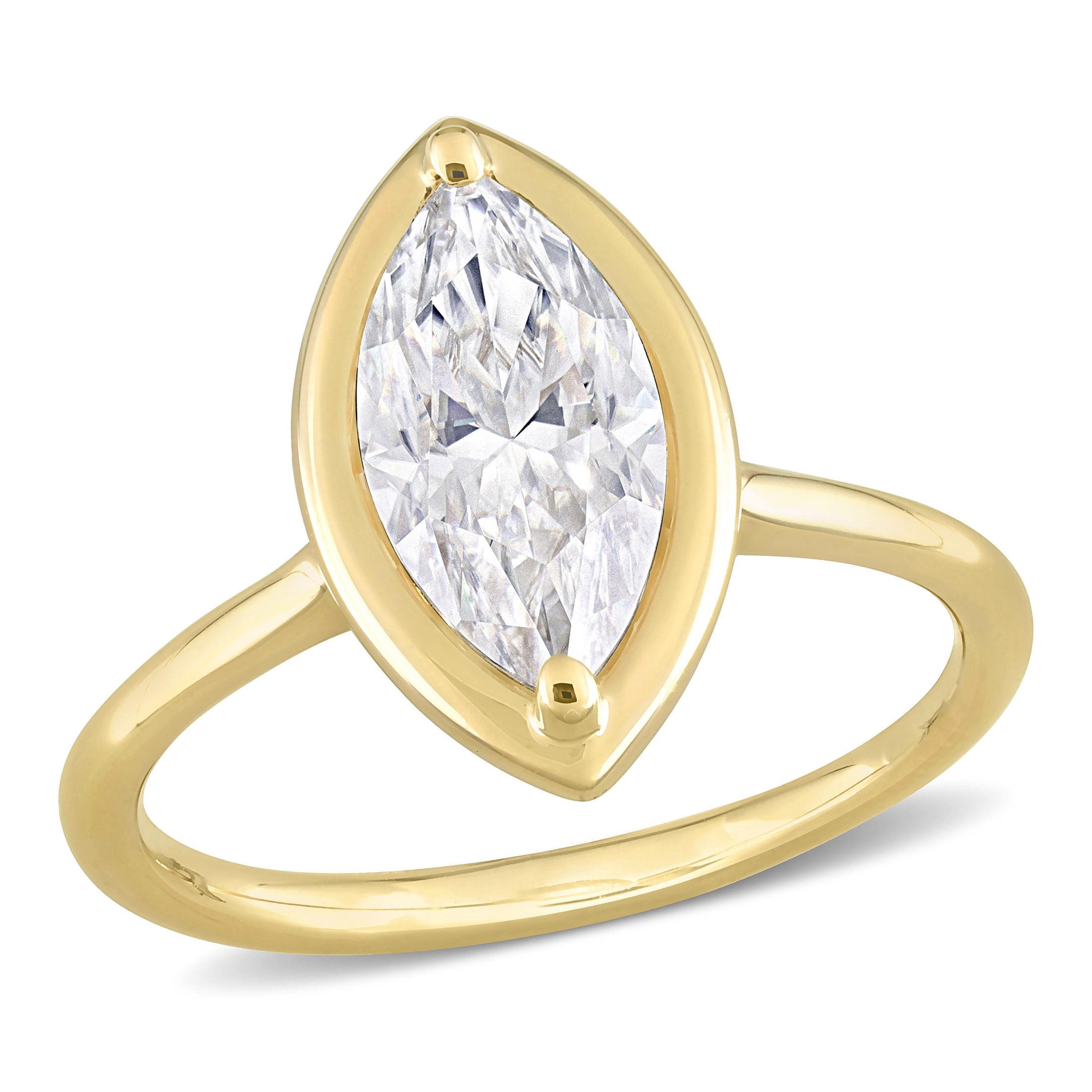 Everly Women's Created Moissanite 10k Yellow Gold Ring