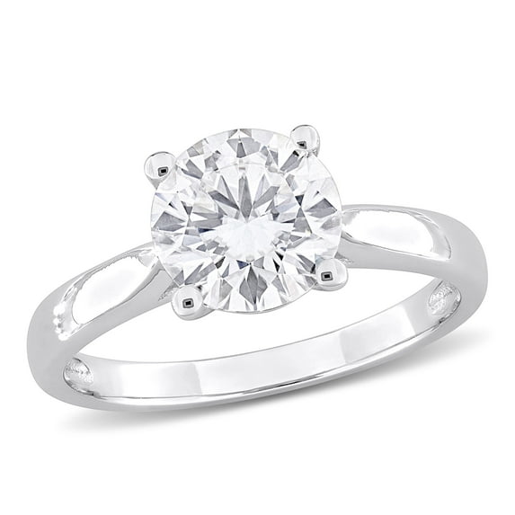 Everly Women's Created Moissanite Sterling Silver Engagement Ring