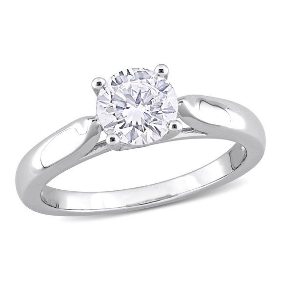 Everly Women's Created Moissanite Sterling Silver Engagement Ring