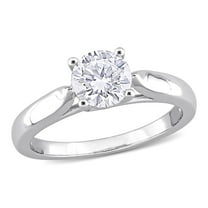 Everly Women's Created Moissanite Sterling Silver Engagement Ring