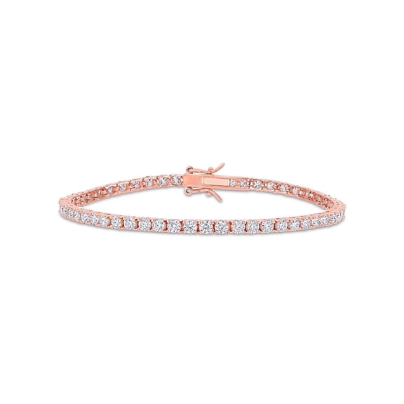Everly Women's Created Moissanite Sterling Silver Tennis Bracelet